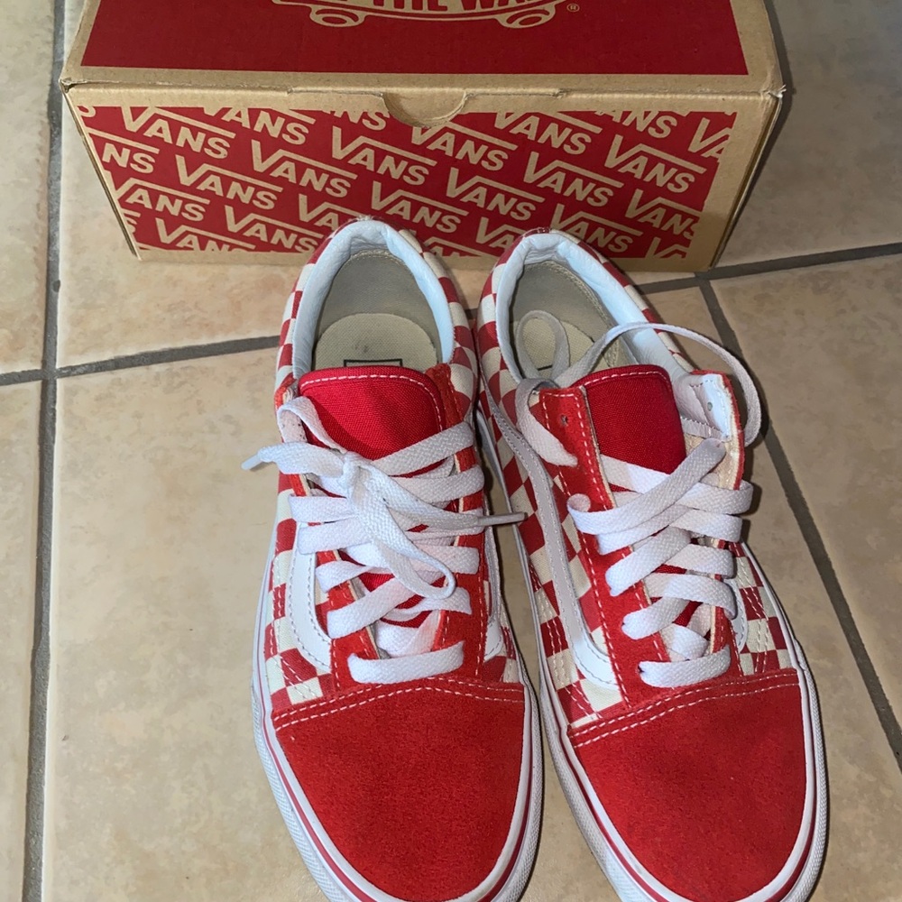 Red Checkerboard Vans